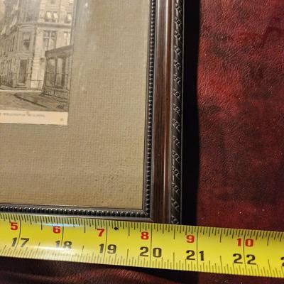 Lot of 4 Framed Harper's Weekly Fire News Page