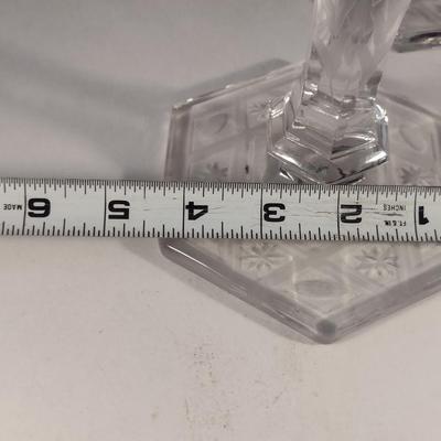 Pair of Glass/Crystal Candle Stick Holders