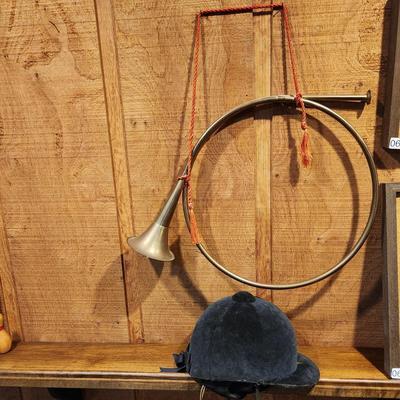 Fox Hunt French Horn and Hat , Horn Tested in Working Condition