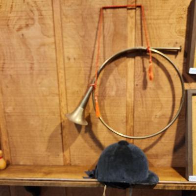 Fox Hunt French Horn and Hat , Horn Tested in Working Condition
