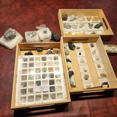 Vintage Display Cards Gems Rock Minerals Specimens Home Scool