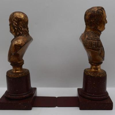 Borghese Vintage Classical Bust Statue Bookends