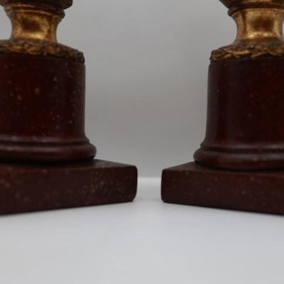 Borghese Vintage Classical Bust Statue Bookends