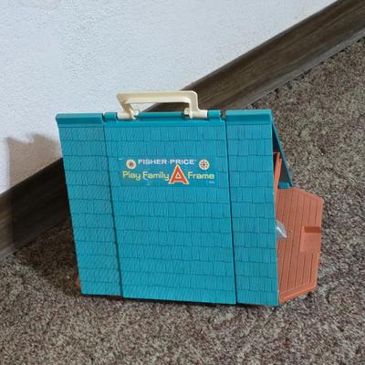 Vintage Fisher-Price Play Family A-Frame House & Camper Top – 1970s