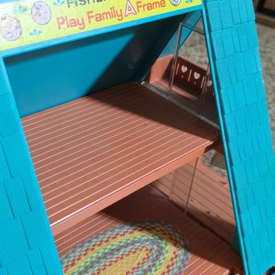 Vintage Fisher-Price Play Family A-Frame House & Camper Top – 1970s