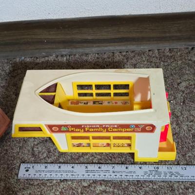 Vintage Fisher-Price Play Family A-Frame House & Camper Top – 1970s
