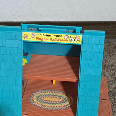 Vintage Fisher-Price Play Family A-Frame House & Camper Top – 1970s