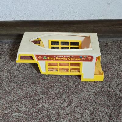 Vintage Fisher-Price Play Family A-Frame House & Camper Top – 1970s