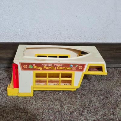 Vintage Fisher-Price Play Family A-Frame House & Camper Top – 1970s