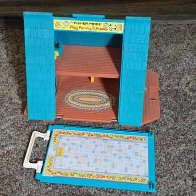 Vintage Fisher-Price Play Family A-Frame House & Camper Top – 1970s