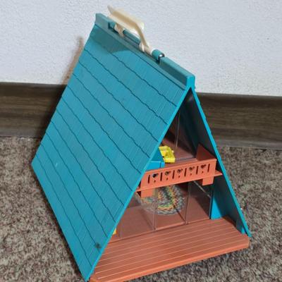 Vintage Fisher-Price Play Family A-Frame House & Camper Top – 1970s