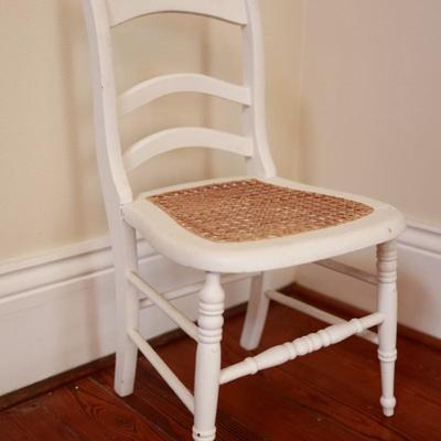 White Cane Seat Child's Chair