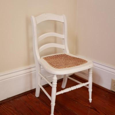 White Cane Seat Child's Chair