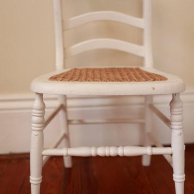 White Cane Seat Child's Chair