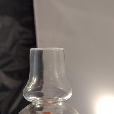 Crackle Glass Decanter with Stopper