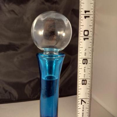 Crackle Glass Decanter with Stopper