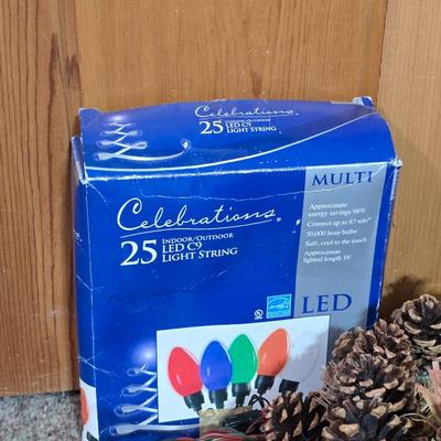 Assorted Vintage & Modern Christmas Decorations - Lots of C9 lights !