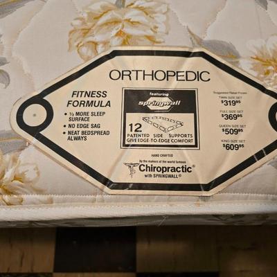 Full-Size Bed frame with Holiday Star Quilt & other assorted bedding