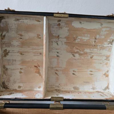 Restored Dome-Top Steamer Trunk with Brass Hardware