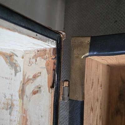 Restored Dome-Top Steamer Trunk with Brass Hardware