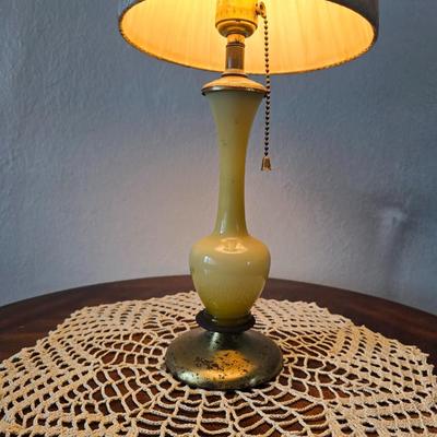 Mahogany Round Pedestal Side Table with Brass Claw Feet