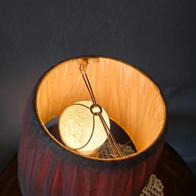 Mahogany Round Pedestal Side Table with Brass Claw Feet
