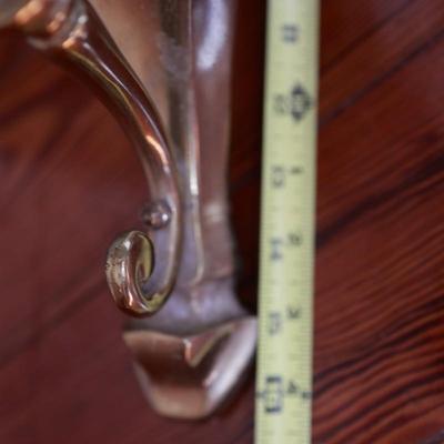 Mid-Century Brass Cheval Mirror