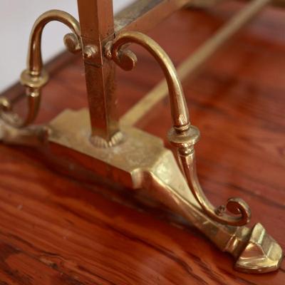 Mid-Century Brass Cheval Mirror
