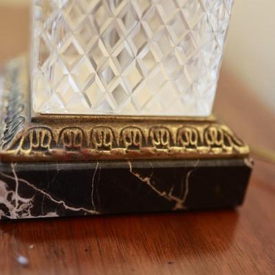 Vintage Paul Hanson Crystal Table Lamp