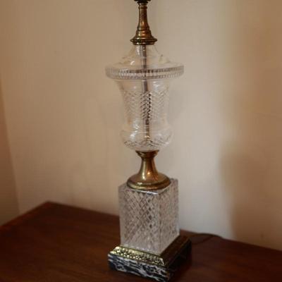 Vintage Paul Hanson Crystal Table Lamp