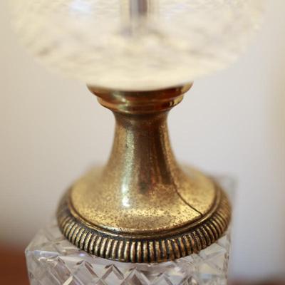Vintage Paul Hanson Crystal Table Lamp