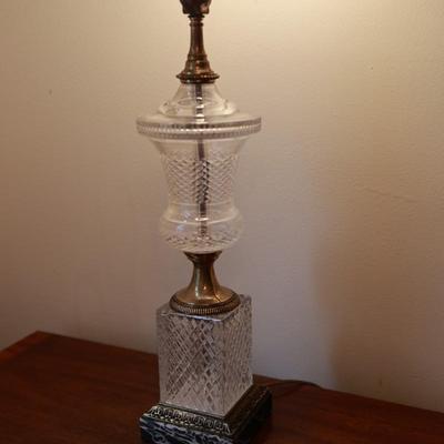 Vintage Paul Hanson Crystal Table Lamp