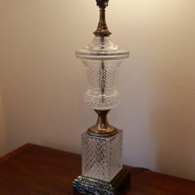 Vintage Paul Hanson Crystal Table Lamp