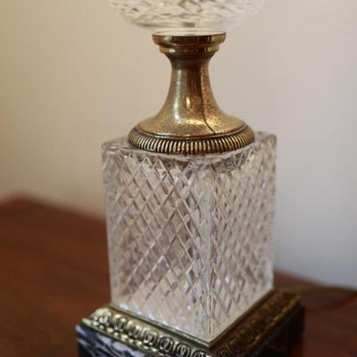 Vintage Paul Hanson Crystal Table Lamp