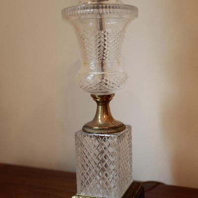 Vintage Paul Hanson Crystal Table Lamp