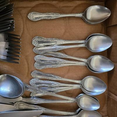 Floral Scroll Pattern Flatware – Approx. 50 Pieces, 18/0 Stainless Japan