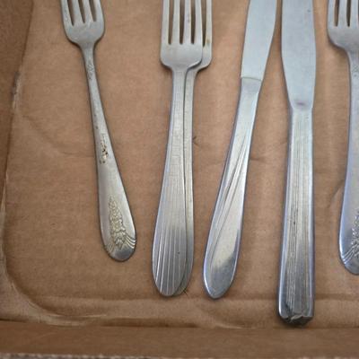 Mixed Flatware Lot – Stainless & Silverplate, 40+ Pieces – Assorted Patterns