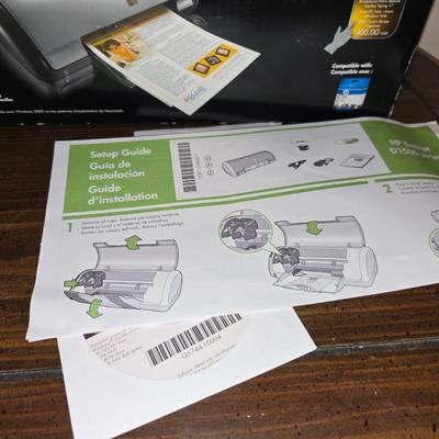 Office Essentials Lot: HP DeskJet Printer, faux Leather Bag & More