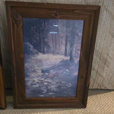 Rustic Forest Path Framed Prints – Set of 2