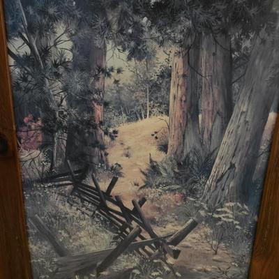 Rustic Forest Path Framed Prints – Set of 2
