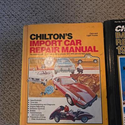 Lot of 3 Vintage Chilton Auto Repair Manuals
