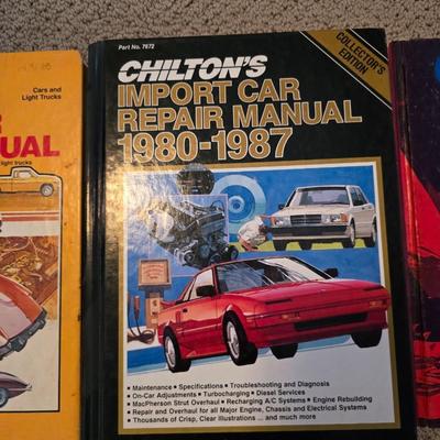 Lot of 3 Vintage Chilton Auto Repair Manuals