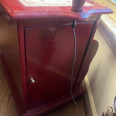 Mosaic Top Side Table With Lamp (LR-MG)
