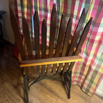 Unique Iron & Wooden Chair (LR-MG)