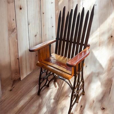 Unique Iron & Wooden Chair (LR-MG)