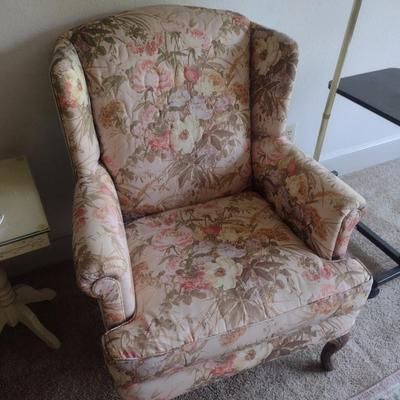Quilted Design Upholstered Wingback Chair Choice B
