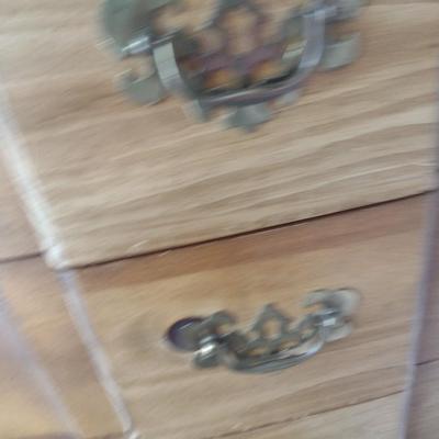 Pine Wood Six Drawer Tallboy Dresser