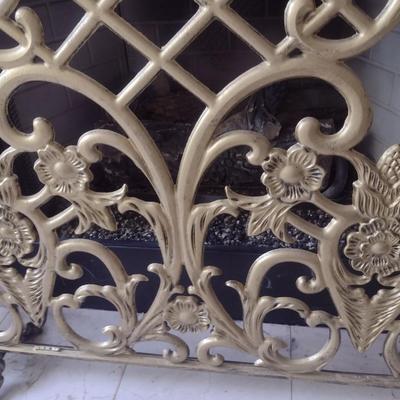 Metal Lattice Fireplace Screen
