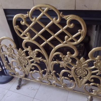 Metal Lattice Fireplace Screen