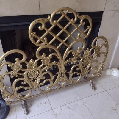 Metal Lattice Fireplace Screen